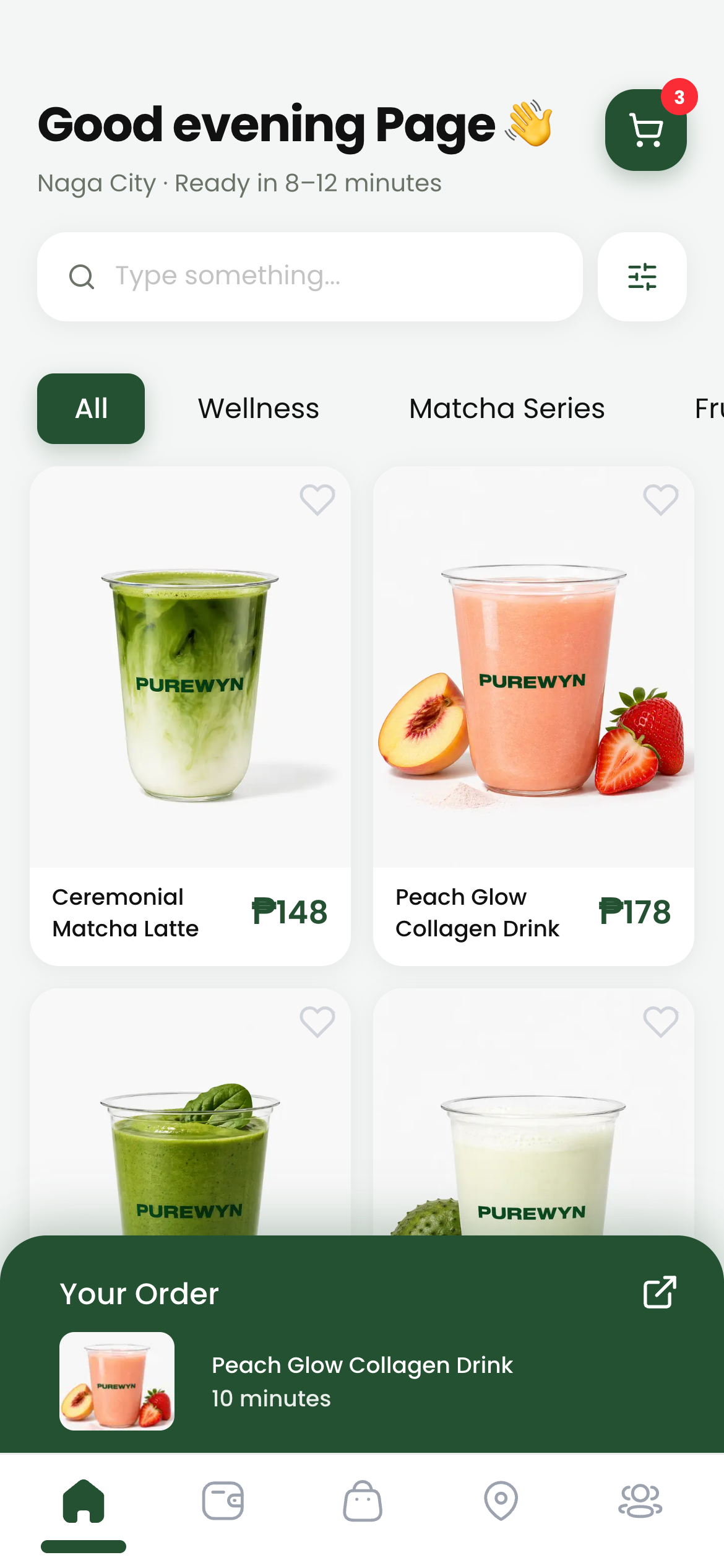 Purewyn ordering app